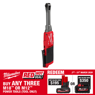 Milwaukee M12 FUEL Cordless High Speed Ratchet long Reach 1/4in 12v - Bare Tool