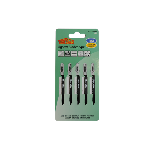 ToolShed Jigsaw Blades Wood HCS 2.0 Pitch 5pk