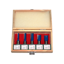 ToolShed Router Bit Set Straight Cut 1/2in 5pc