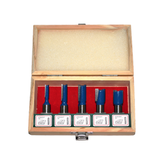 ToolShed Router Bit Set Straight Cut 1/2in 5pc