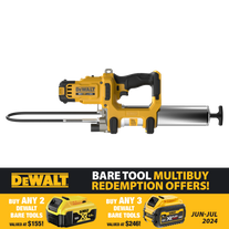DeWalt Cordless Grease Gun Brushless 450g 18V - Bare Tool