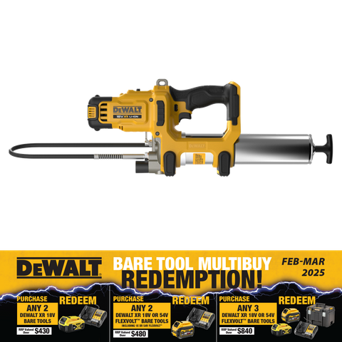 DeWalt Cordless Grease Gun Brushless 450g 18V - Bare Tool