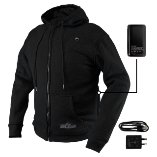 ToolShed Heated Hoodie Black with Battery and Charger - Small