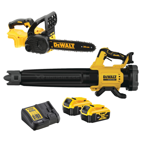 DeWalt Cordless Chainsaw and Axial Blower Brushless 18v 5Ah