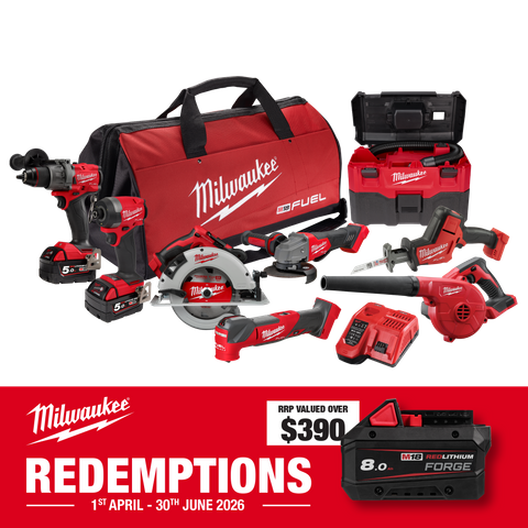Milwaukee M18 FUEL Cordless Power Pack Brushless 8pc Kit 8B3 18V 5Ah