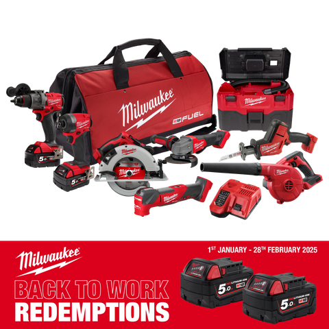 Milwaukee M18 FUEL Cordless Power Pack Brushless 8pc Kit 8B3 18V 5Ah