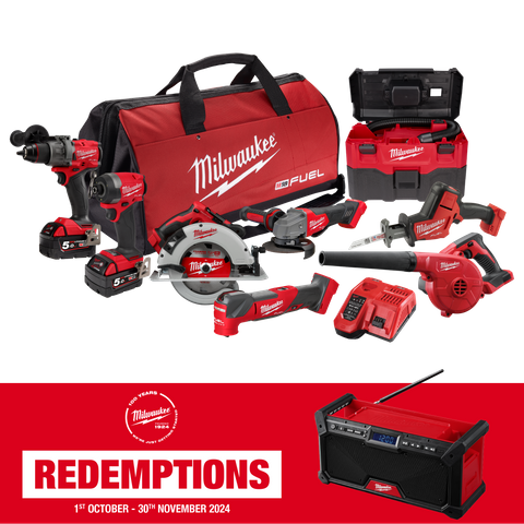 Milwaukee M18 FUEL Cordless Power Pack Brushless 8pc Kit 8B3 18V 5Ah