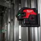 Milwaukee M12 Cross Line & 4 Point Laser Green Beam 12v - Bare Tool