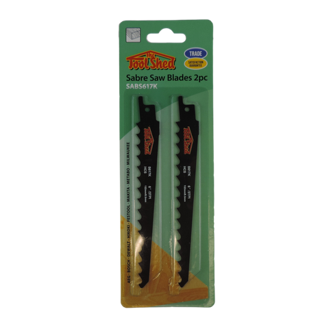 ToolShed Recip Saw Blades Wood 150mm 3TPI HCS 2pk