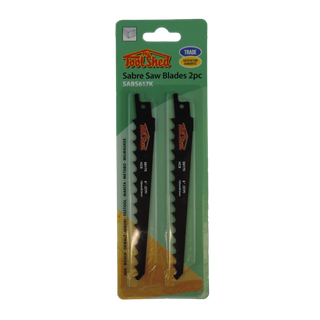 ToolShed Recip Saw Blades Wood 150mm 3TPI HCS 2pk