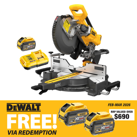 DEWALT FLEXVOLT Cordless Mitre Saw Brushless 305mm 54V 9Ah