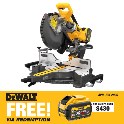 DEWALT FLEXVOLT Cordless Mitre Saw Brushless 305mm 54V 9Ah
