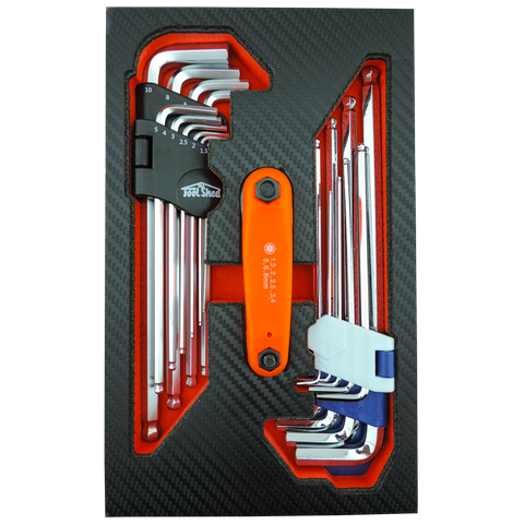 ToolShed Hex and Folding Hex Key 28pc Set in Foam Insert