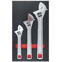 ToolShed Adjustable Wrench Set 3pc in Foam Insert