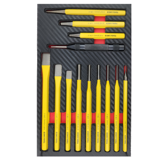 ToolShed Punch and Chisel Set 13pc in Foam Insert