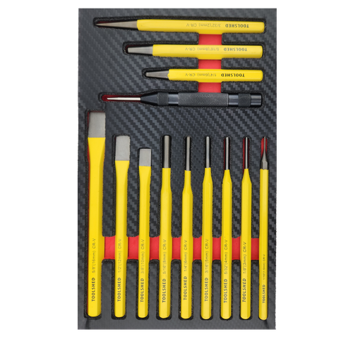 ToolShed Punch and Chisel Set 13pc in Foam Insert
