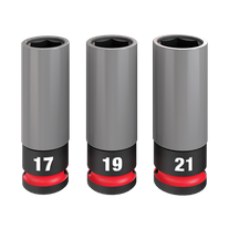Milwaukee SHOCKWAVE Wheel Nut Socket Set 1/2in Dr 3pc
