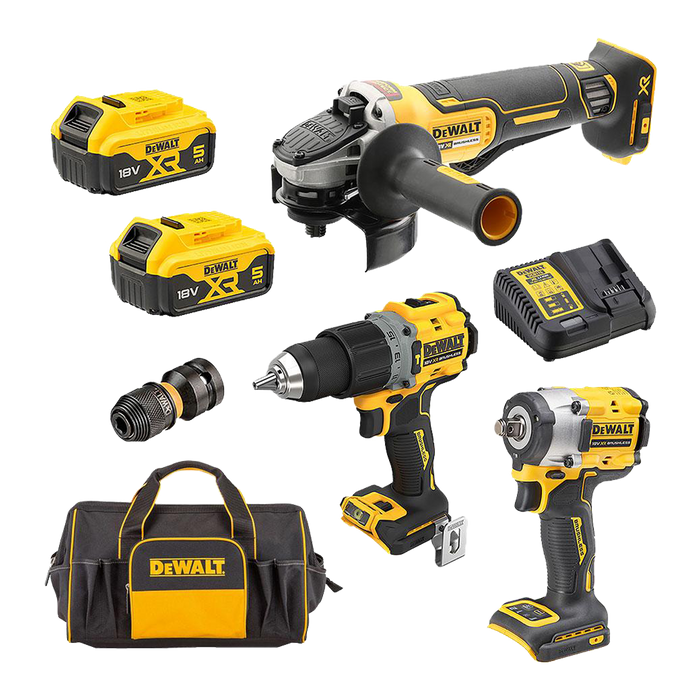 Dewalt Cordless Combo Kit Brushless 3Pc 18V 5Ah