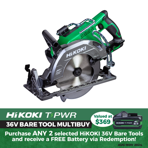 HiKOKI Cordless Rear Handle Circular Saw Brushless 185mm 36V - Bare Tool