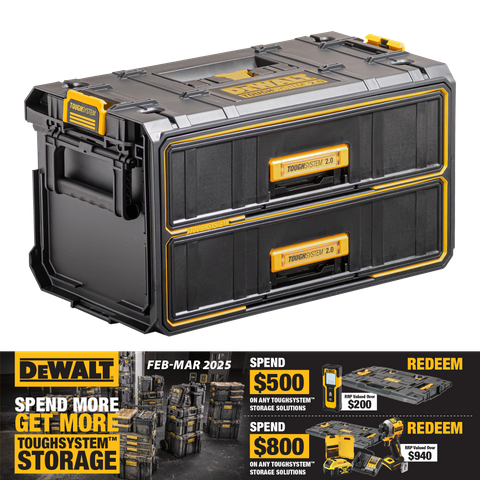 DeWalt TOUGHSYSTEM 2.0 2 Drawer Tool Box