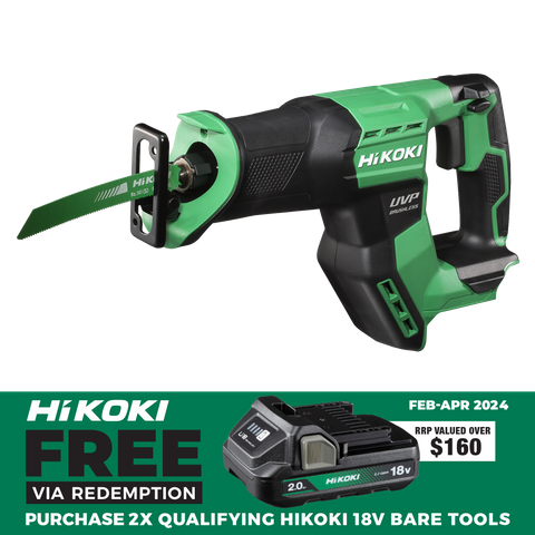 HiKOKI Cordless Reciprocating Saw Compact Brushless 18V - Bare Tool