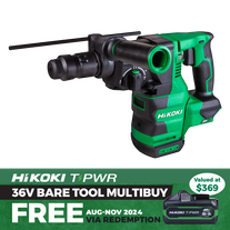 HiKOKI Cordless Rotary Hammer Drill Brushless 28mm SDS+ 36V - Bare Tool