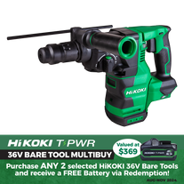 HiKOKI Cordless Rotary Hammer Drill Brushless 28mm SDS+ 36V - Bare Tool