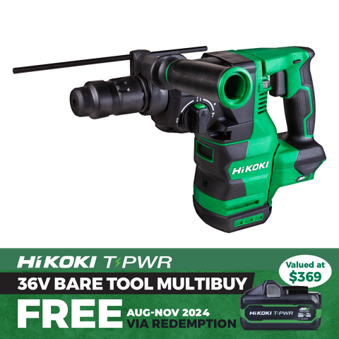 HiKOKI Cordless Rotary Hammer Drill Brushless 28mm SDS+ 36V - Bare Tool