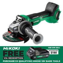 HiKOKI Cordless Angle Grinder Brushless 125mm 18v - Bare Tool