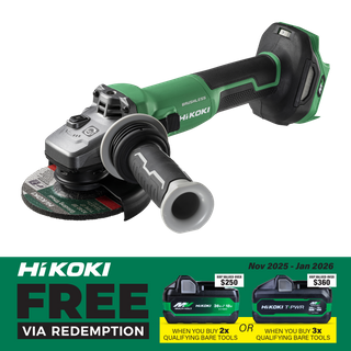 HiKOKI Cordless Angle Grinder Brushless 1500w 125mm 36V - Bare Tool