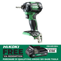 HiKOKI Cordless Impact Driver 210Nm Brushless 18v - Bare Tool