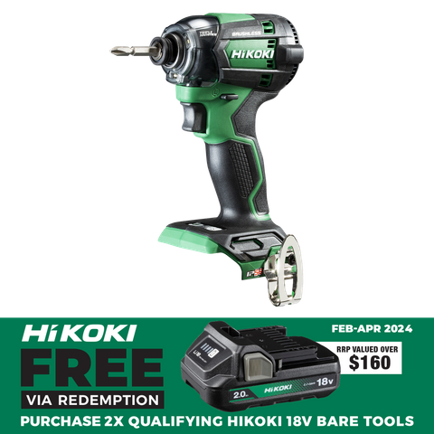 HiKOKI Cordless Impact Driver 210Nm Brushless 18v - Bare Tool