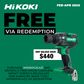 HiKOKI MultiVolt Cordless Impact Wrench Brushless 1/2In 1400Nm 36V - Bare Tool