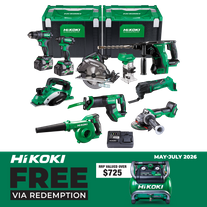 HiKOKI MultiVolt Cordless Combo Kit 10pc 18V/36V