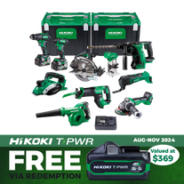 HiKOKI MultiVolt Cordless Combo Kit 10pc 18v/36v