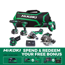 HiKOKI MultiVolt Cordless Combo Kit Brushless 6pc 18V/36V