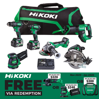 HiKOKI MultiVolt Cordless Combo Kit Brushless 6pc 18V/36V