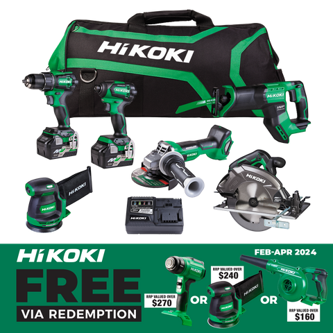 HiKOKI MultiVolt Cordless Combo Kit Brushless 6pc 18V/36V