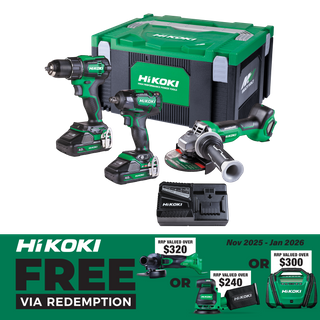 HiKOKI Cordless Combo Kit Brushless 3pc 18V