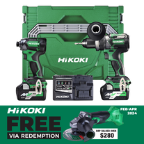 HiKOKI MultiVolt Cordless HD Impact Drill & Impact Driver Brushless 18v Kit