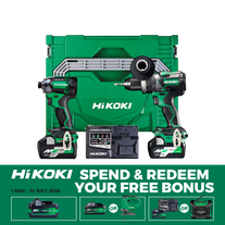 HiKOKI MultiVolt Cordless HD Impact Drill & Impact Driver Brushless 18v Kit