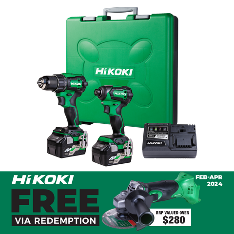 HiKOKI MultiVolt Cordless Impact Drill & Impact Driver Brushless 18V Kit