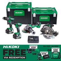 HiKOKI MultiVolt Cordless Combo Kit Brushless 4pcs 18v/36v
