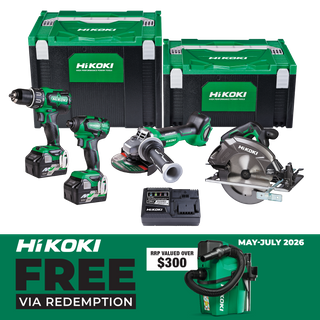HiKOKI MultiVolt Cordless Combo Kit Brushless 4pcs 18v/36v