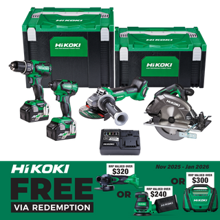 HiKOKI MultiVolt Cordless Combo Kit Brushless 4pcs 18v/36v
