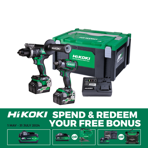 HiKOKI  MultiVolt Cordless Impact Drill & Wrench Brushless 36v Kit