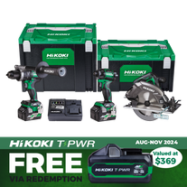 HiKOKI MultiVolt Cordless Combo Kit Brushless 3pc 36v Combo Kit