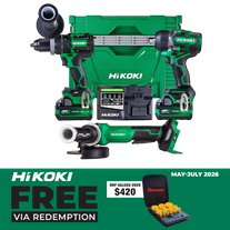 HiKOKI MultiVolt Cordless Brushless 36V 3pc Combo Kit