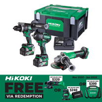 HiKOKI MultiVolt Cordless Brushless 36V 3pc Combo Kit