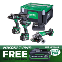 HiKOKI MultiVolt Cordless Brushless 36V 3pc Combo Kit